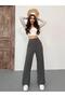 High Waist Velcro Closure Palazzo Trousers - 6