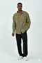 Men's Muslin Shirt 100% Cotton Plus Size Khaki Green - 2