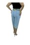 Plus Size Belted High Waist Wide Leg Pocket Denim Women's Capri - 5