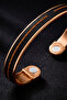 Men's Pure Copper Bracelet with White Leather and Chain Adjustable Magnetic Model for Men and Women Copper - 4