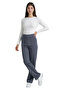 High Waist Palazzo Trousers Wide Leg - Anthracite - 4