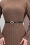 Imported Oval Leather Detailed Buckle Women's Trouser Belt, Dress Belt, Coat Belt - 2