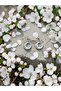 White Moon Motif Enamel Stone Silver Color Dangle Steel Earrings - Tarnish Resistant - 4