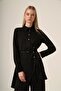 Women's Jacquard Belt Detailed Double Suit Set Black 31328 - 2