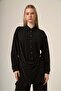 Women's Comfortable Fit Asymmetrical Draped Double Suit Black 31322 - 4