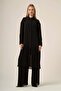 Women's Chiffon Detail Suit Black 31331