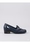 Genuine Leather Navy Blue Orthopedic Sole Casual Women's Shoes - 5