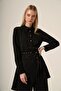 Women's Jacquard Belt Detailed Double Suit Set Black 31328 - 3