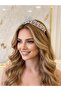 Luxury Design Regalia Aurelia Series Triangular High-Topped Metal Bridal Crown with Crystal Stones Queen Crown - 3