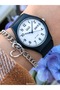 Black Color Silicone Strap, 10 Bar Water Resistant (Suitable for Pool, Sea) Women's Calendar Wristwatch - 5