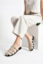 Women's Buckle-Strapped Knitted Band Casual Slippers Comfortable Sole Stylish Summer Flat Sole Comfortable Slippers - 5