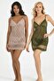 Elegant Floral Patterned All Lace Thin Straps Mini Nightgown / Babydoll - 3