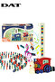 Domino Laying Train Toy with Music & Lights, Controllable Direction