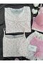 Women's 6-Piece Viscose Pajama Set with Bow Patterned Underwear - 3
