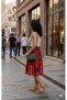 Viscose Fabric Patterned Midi Length (60 cm) Skirt - 3