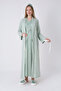 Maternity Nightgown and Robe Set – Maternity, Patterned Robe and Lace-Trimmed Cotton Viscose Nightgown
