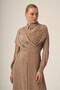 Women's Silk Kupra Stone Dress Beige 31345 - 3