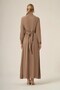 Women's Silk Kupra Stone Dress Beige 31345 - 7