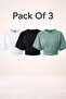 Women's Bat Sleeve Summer 3-Piece Crop Blouse