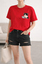 Business Cat Printed Unisex Oversize T-Shirt with Laptop - Cotton Crew Neck Casual T-Shirt