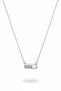Accessories Stainless Steel Necklace with Movable Stones 42+5 cm Minimal Stylish Women's Necklace with Extension Chain - 2