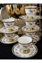 Kosova Embossed Golded Flower Motif Standing Coffee Cup Set 90ml (Meganblue) - 8