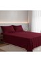 Bed Sheet Organic Cotton Akfil King Size - Burgundy - 240cm X 260cm - 2