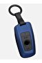 Bmw Navy Blue-Black Carbon Key Case Cover Durable Stylish Protection - 2