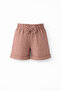 Girl's Bermuda Shorts with Elastic Waist and Double Legs