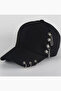 Piercingli Metal Retro Cotton Black Baseball Cap Hat Men/Women (Adjustable at the Back)