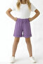 Girl's Bermuda Shorts with Elastic Waist and Double Legs - 2
