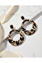 Leopard stone large size za earrings - 3