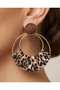 Leopard large size za earrings - 2
