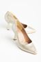 K-114 Gold Sequin Patterned Pointed Toe Heeled Women's Shoes - 3
