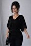 Tifanny Women's V-Neck Lycra Viscose Blouse, Draped Stylish and Comfortable Top - 2