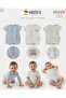 Baby Boy Summer Cotton Combed Cotton Fabric Jumpsuit 0-6 Months 5485 5480 - 2