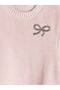 Lcw Kids White Girls' Knitwear Sweater and Shirt with Bow Detail - 6