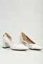White Patent Leather Women's Heeled Shoes Pc-7823 - 3