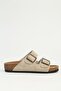 Beige Nubuck Women's Slippers Pc-7912 - 2
