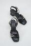 Black Evening Dress with Stone Detail Comfortable Girls' Evening Dress with Stone Detail Black Girls' Heeled Shoes with Stone Detail - 3