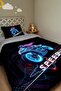 Women's Biker Patterned Single Duvet and Pillowcase