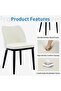 Dining Chairs Set of 2, Modern Upholstered Velvet Side Chairs with Padded Seat & Sturdy Wood - 5