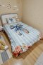 Blue Ribbon Patterned Single Duvet and Pillowcase - 3