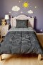 In-Line Game Patterned Single Duvet and Pillowcase - 2