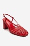 Wilda Red Women's Thick Heeled Shoes - 3