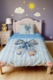 Blue Ribbon Patterned Single Duvet and Pillowcase - 2