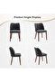 Linen Dining Chairs Set of 2, Upholstered Fabric Kitchen Chairs with Wing Backrest, Thick Cus - 5