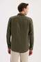 Khaki Comfort Fit 100% Linen Shirt - 4