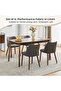 Dining Chairs Set of 2, Upholstered Fabric Kitchen Chairs with Wing Backrest, Thick Cushions, - 6
