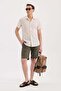 Cream Comfort Fit Classic Collar Short Sleeve Shirt - 2